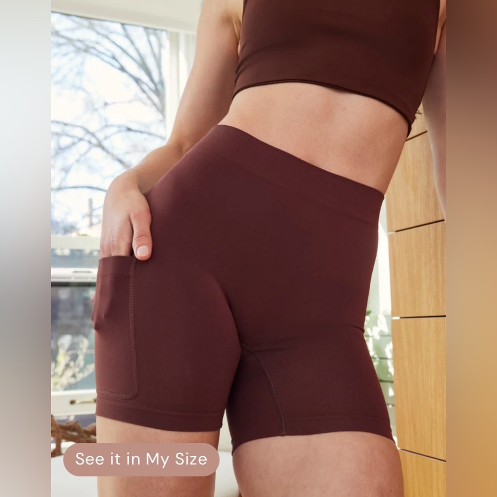 5” Thigh Society Anyi Chafing Cargo Slip Short in colour Raisin.